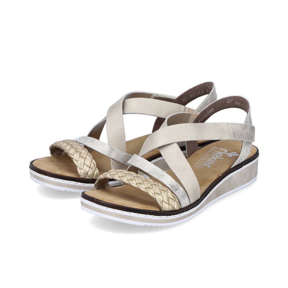 detail Dámské sandály Rieker V3663-90 zlatá