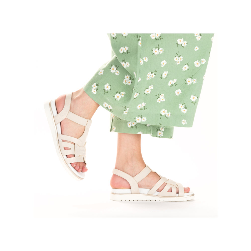 detail Dámské sandály Rieker V5052-80 bílá