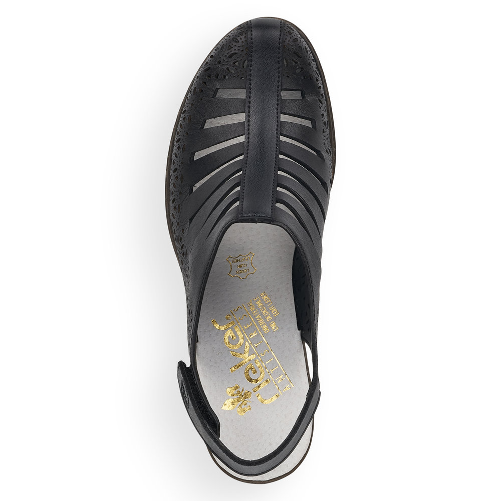 detail Dámské kožené lodičky Rieker 40959-00 černá