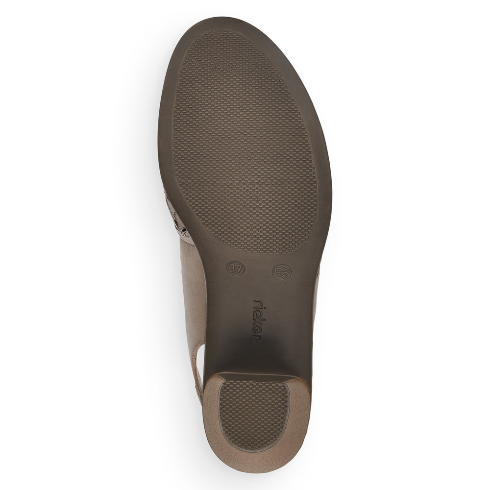 detail Dámské kožené lodičky Rieker 40981-64 béžová