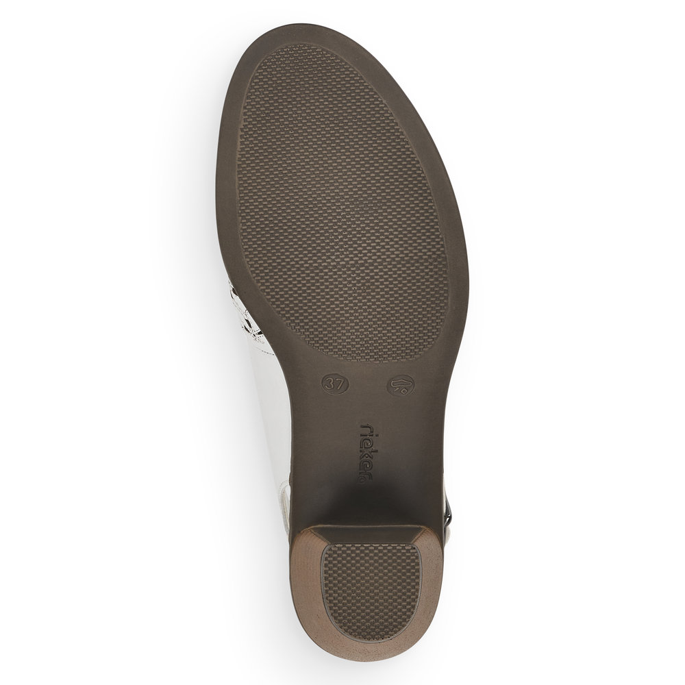 detail Dámské kožené lodičky Rieker 40981-80 bílá