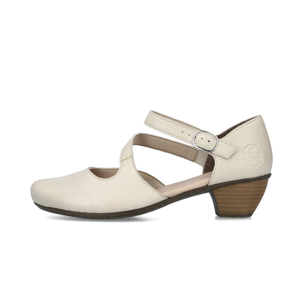 detail Dámské lodičky Rieker 41780-80 bílá