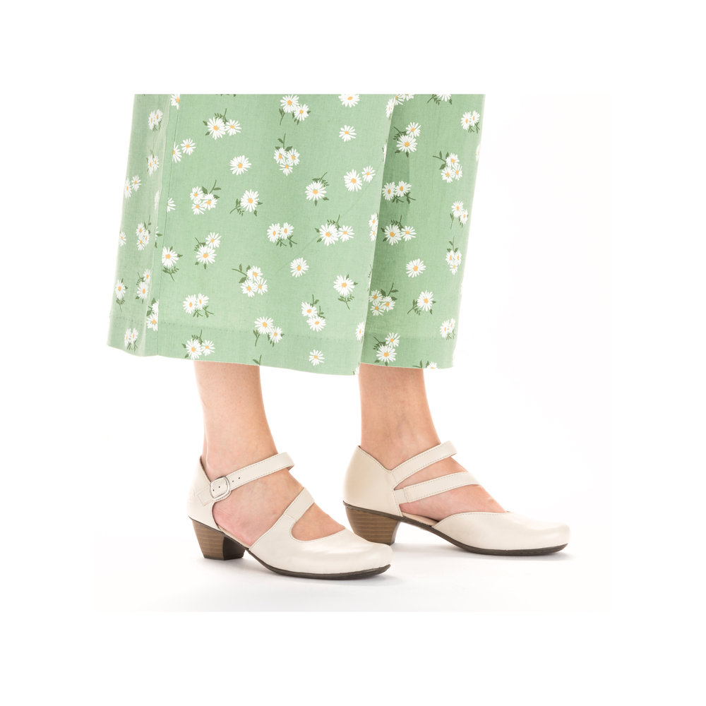 detail Dámské lodičky Rieker 41780-80 bílá