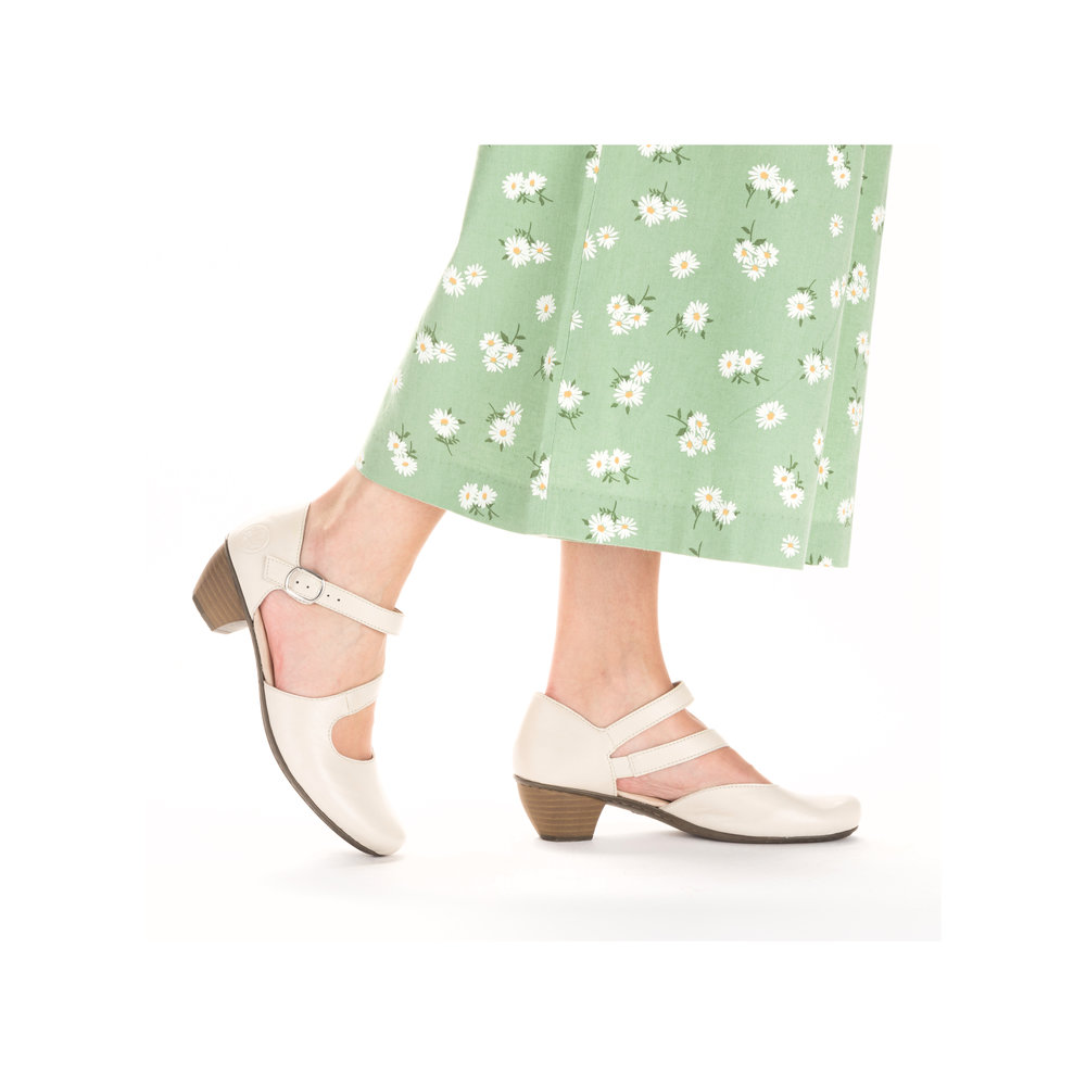 detail Dámské lodičky Rieker 41780-80 bílá