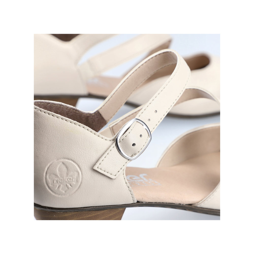 detail Dámské lodičky Rieker 41780-80 bílá