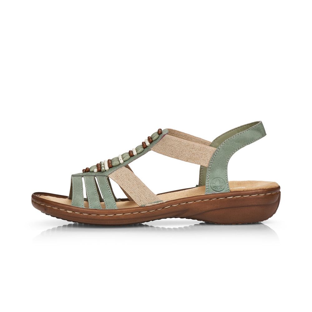 detail Dámské sandály Rieker 60851-52 zelená