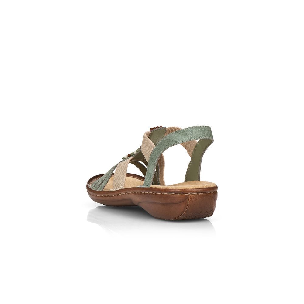 detail Dámské sandály Rieker 60851-52 zelená