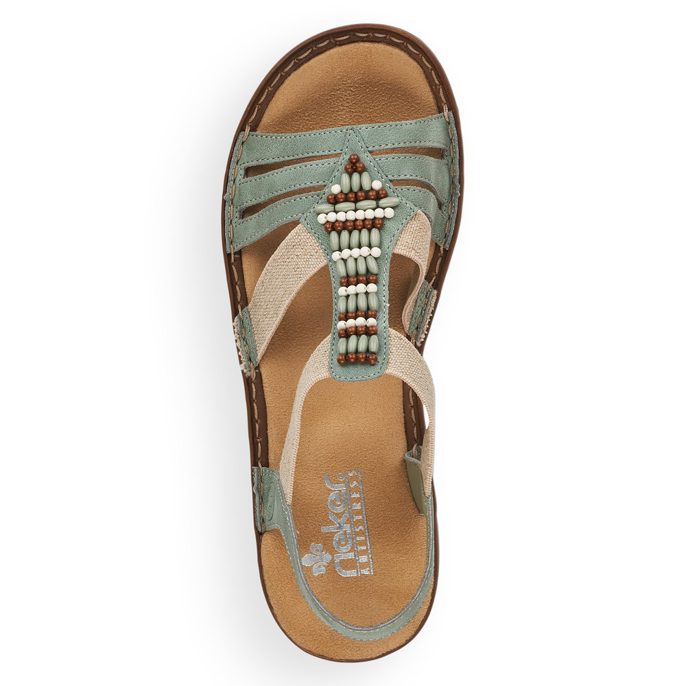 detail Dámské sandály Rieker 60851-52 zelená