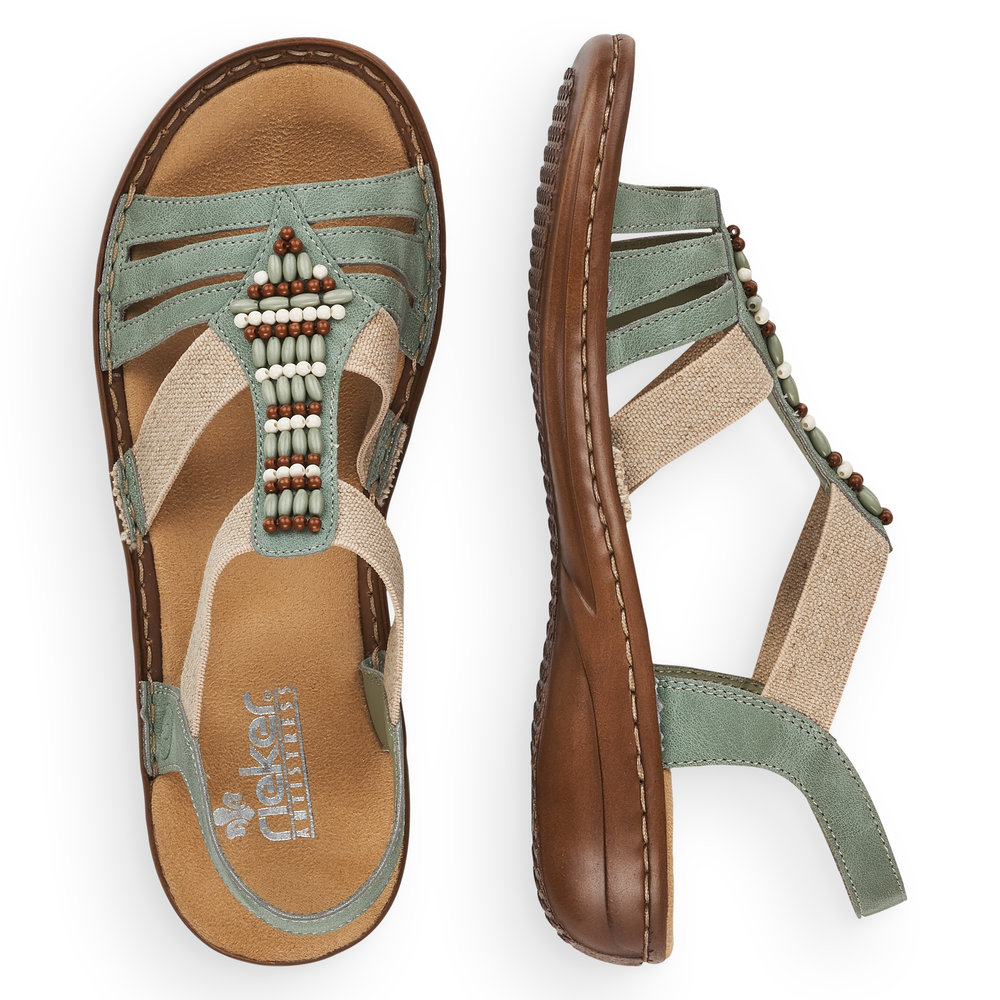 detail Dámské sandály Rieker 60851-52 zelená