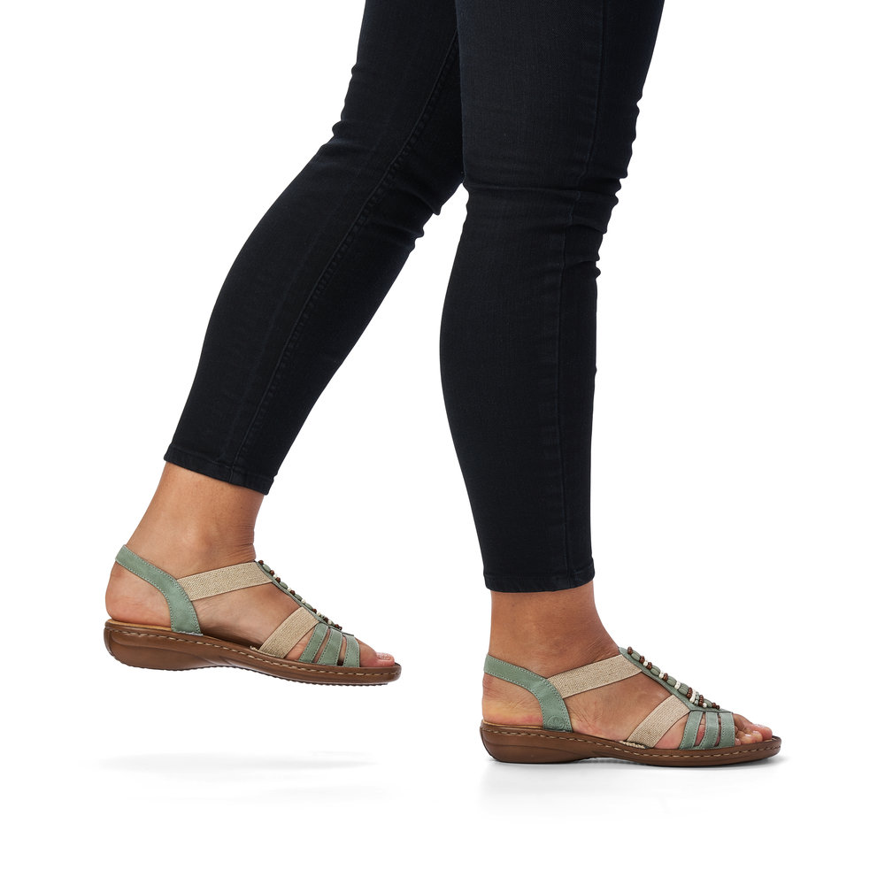 detail Dámské sandály Rieker 60851-52 zelená