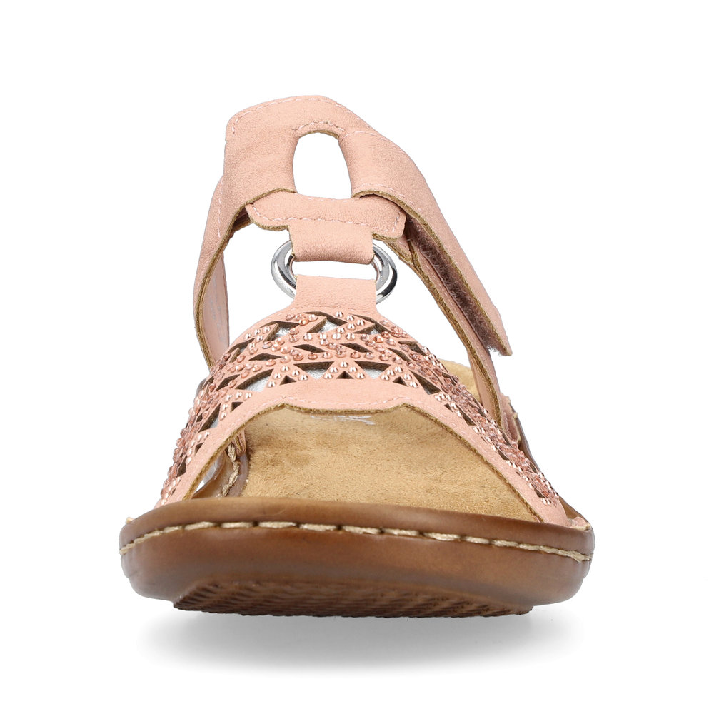 detail Dámské pantofle Rieker 60887-31 růžová