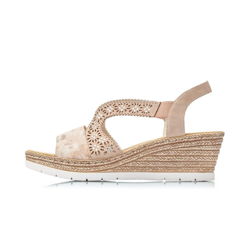 detail Dámské sandály Rieker 61916-31 růžová