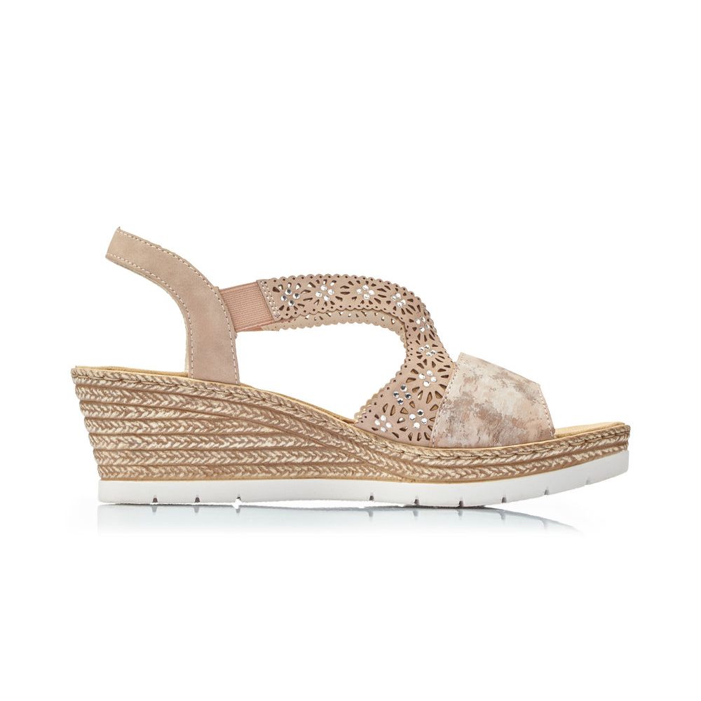 detail Dámské sandály Rieker 61916-31 růžová