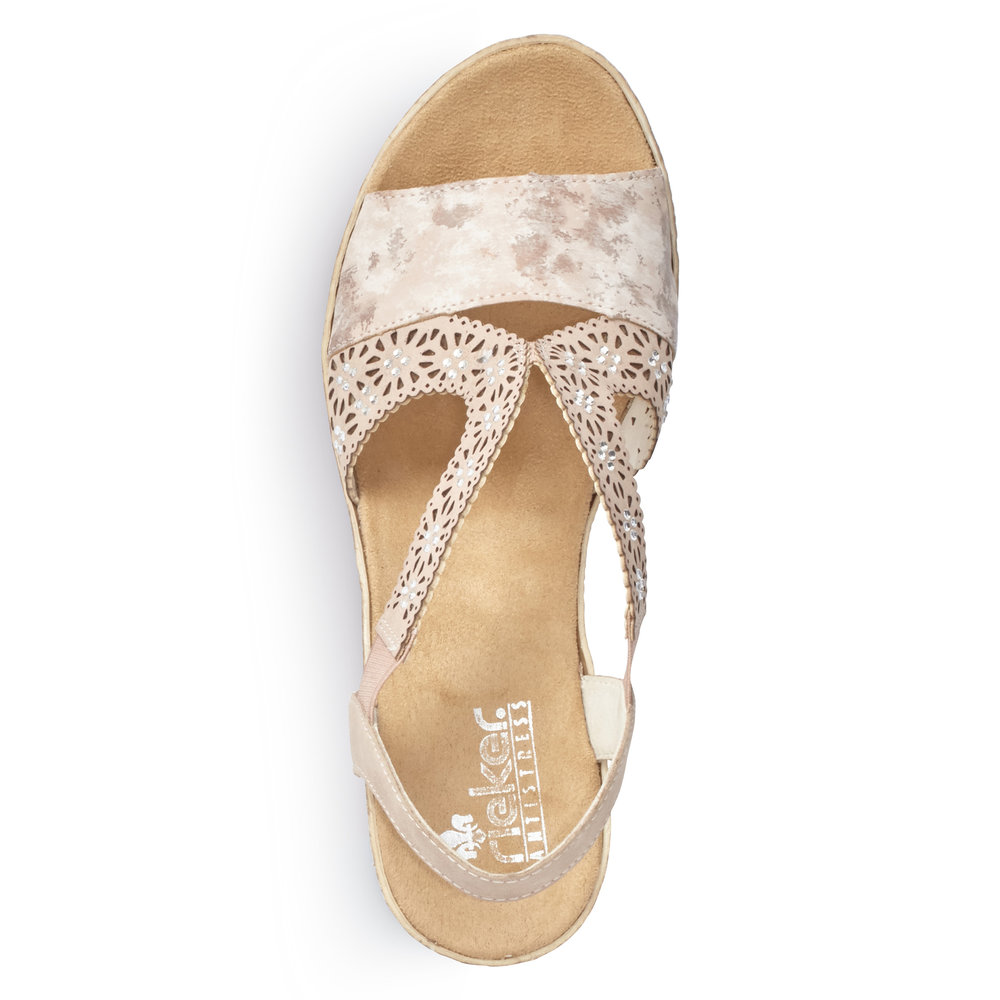 detail Dámské sandály Rieker 61916-31 růžová