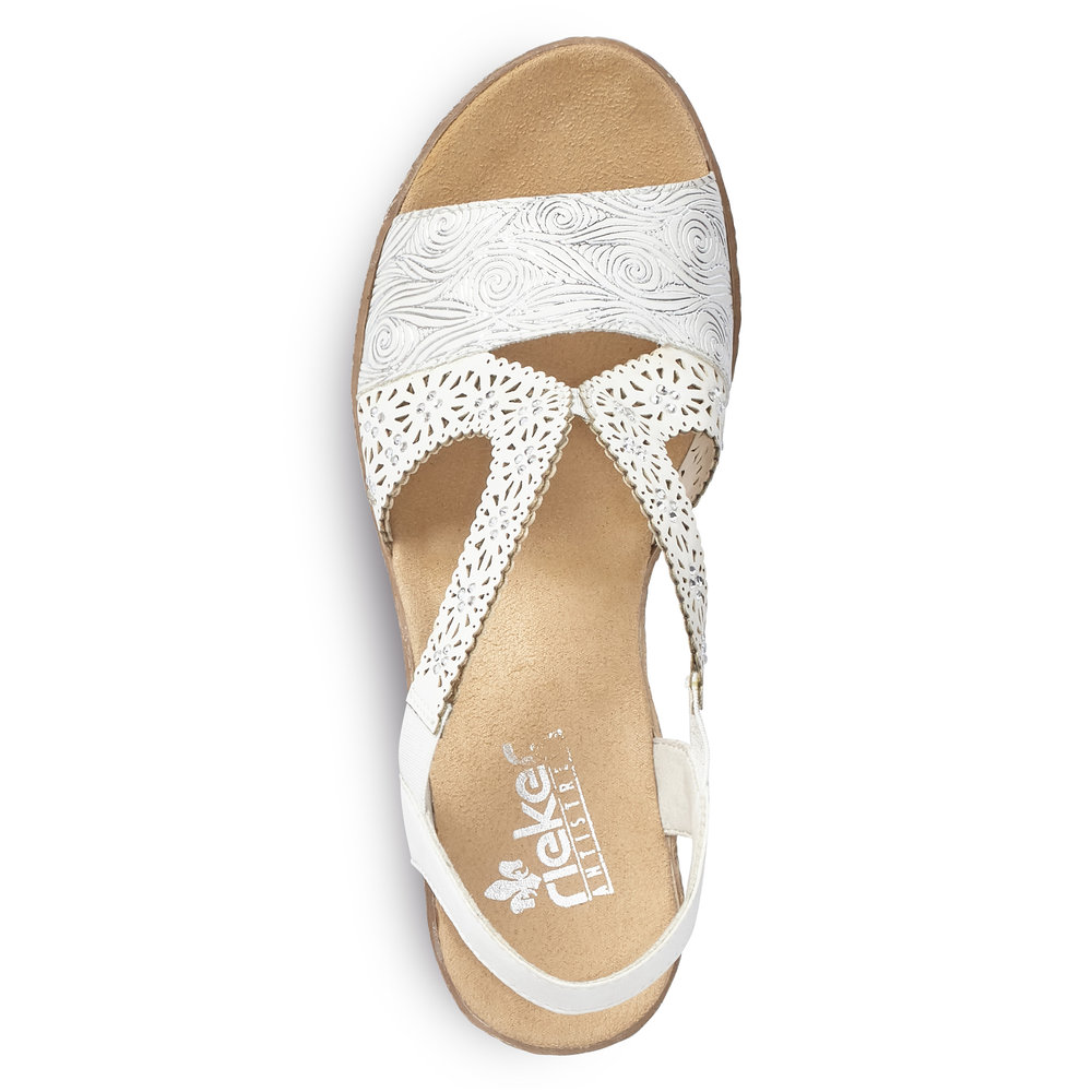 detail Dámské sandály Rieker 61916-80 bílá