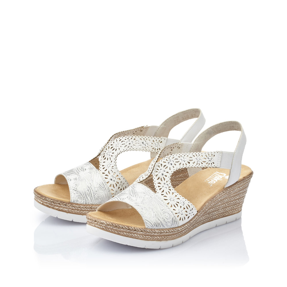 detail Dámské sandály Rieker 61916-80 bílá