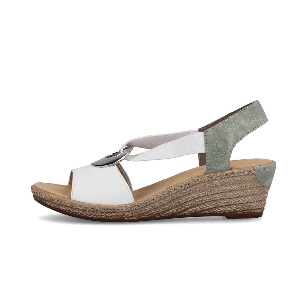 detail Dámské sandály Rieker 624H6-80 bílá