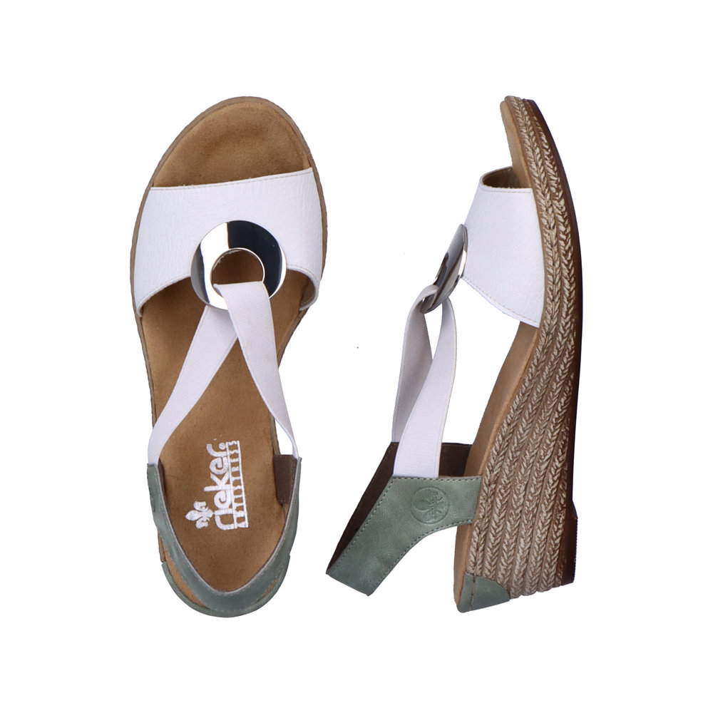 detail Dámské sandály Rieker 624H6-80 bílá