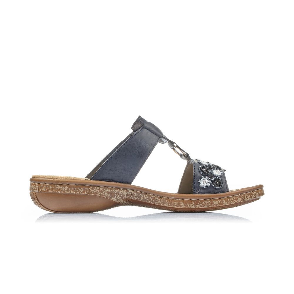 detail Dámské pantofle Rieker 62828-14 modrá