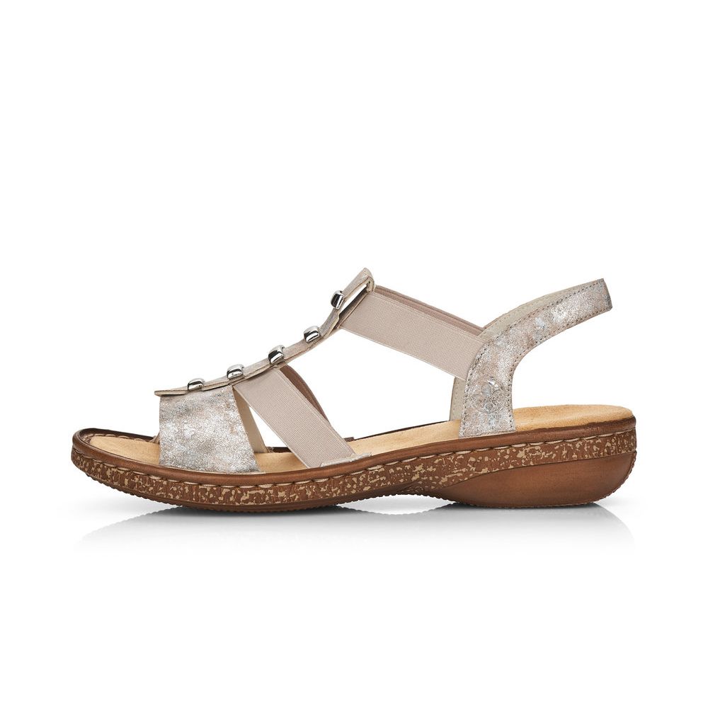 detail Dámské sandály Rieker 62850-90 růžová