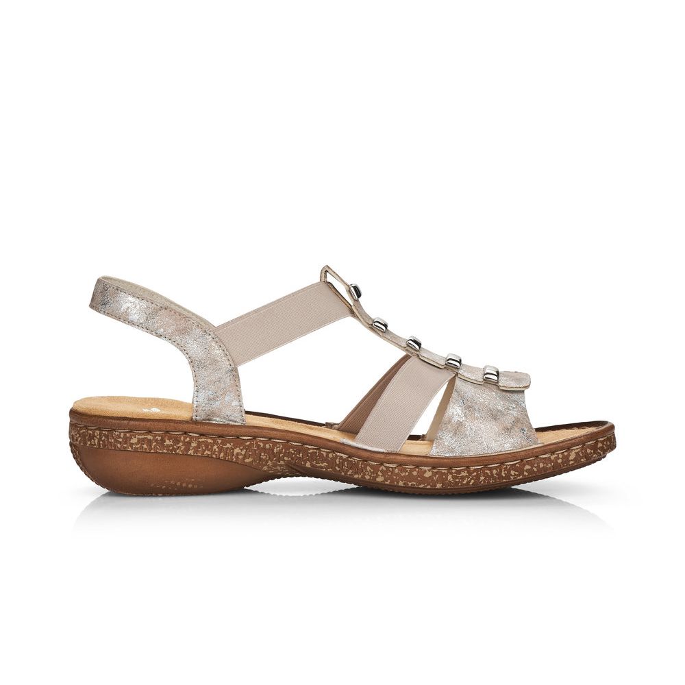 detail Dámské sandály Rieker 62850-90 růžová