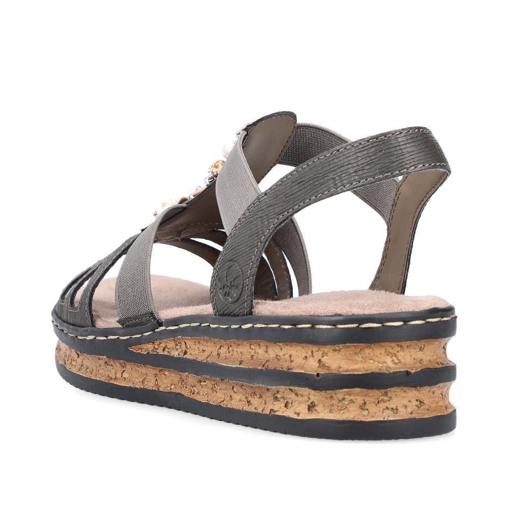 detail Dámské sandály Rieker 62949-45 šedá