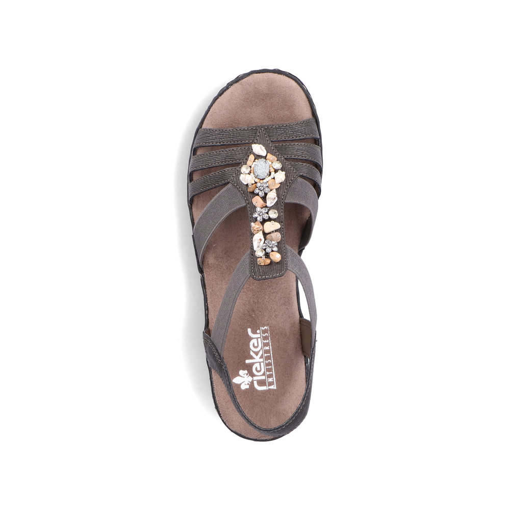 detail Dámské sandály Rieker 62949-45 šedá