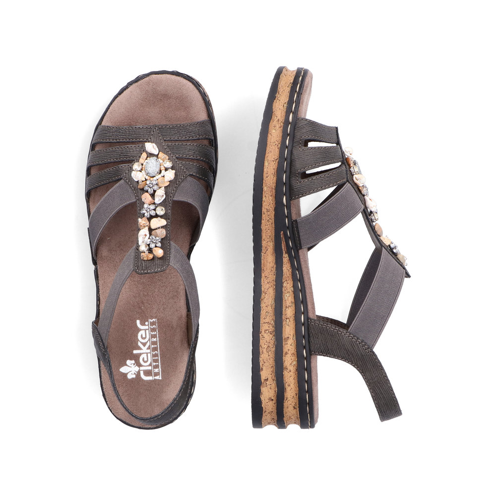 detail Dámské sandály Rieker 62949-45 šedá