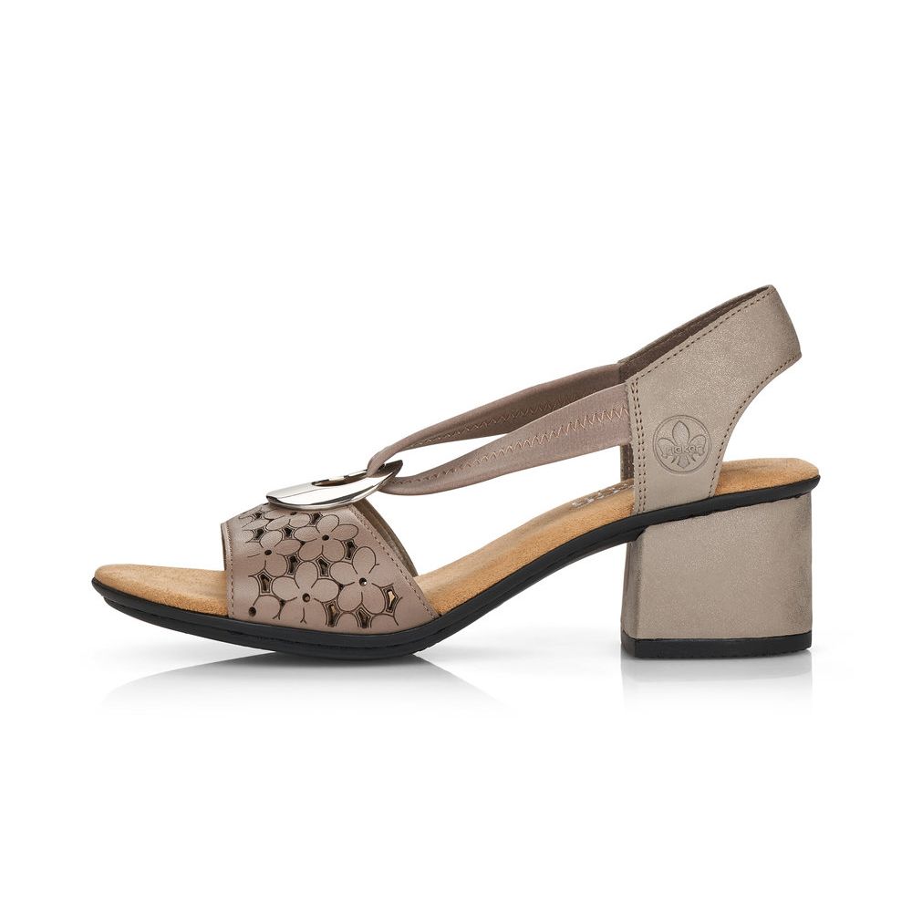 detail Dámské sandály Rieker 64677-64 béžová