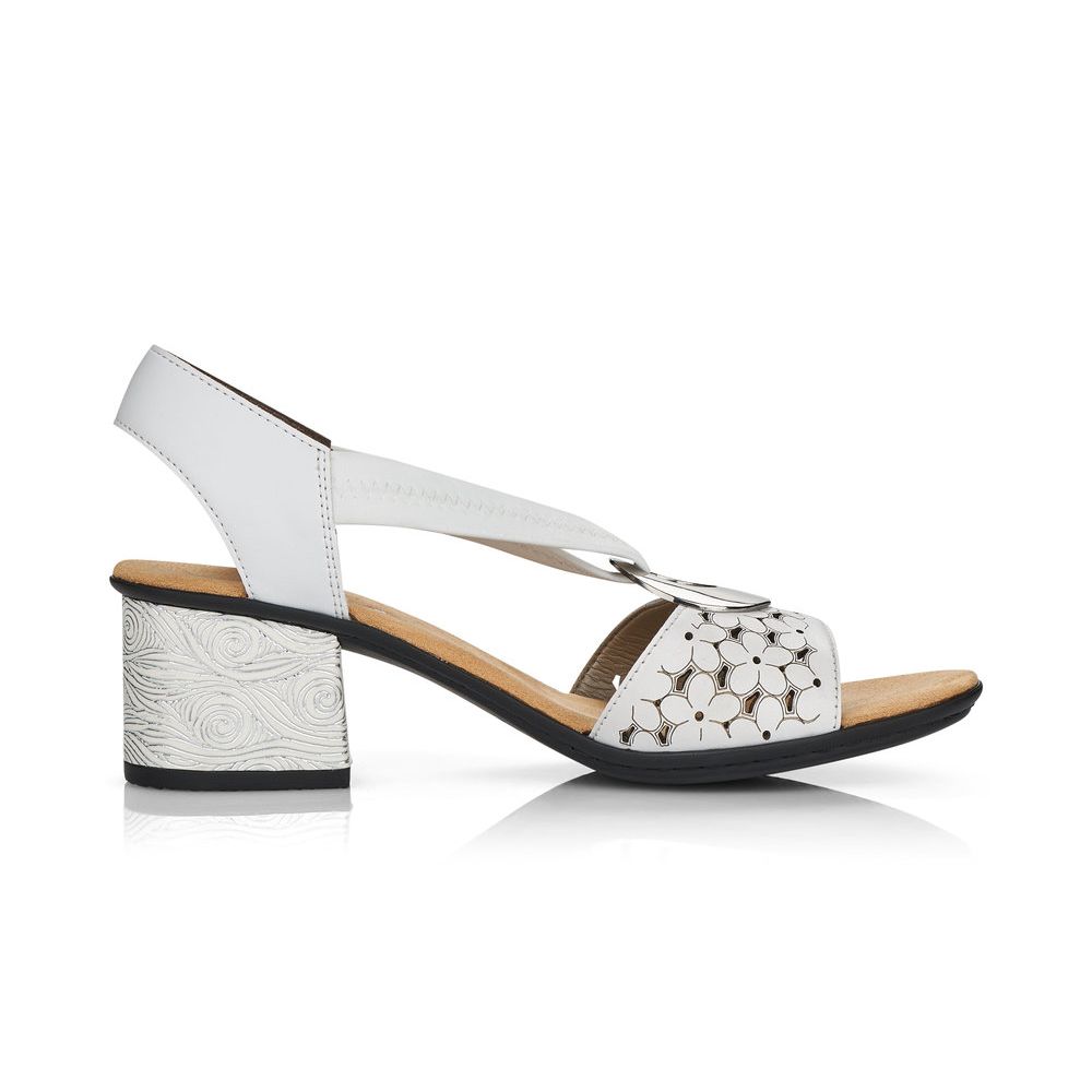 detail Dámské sandály Rieker 64677-80 bílá