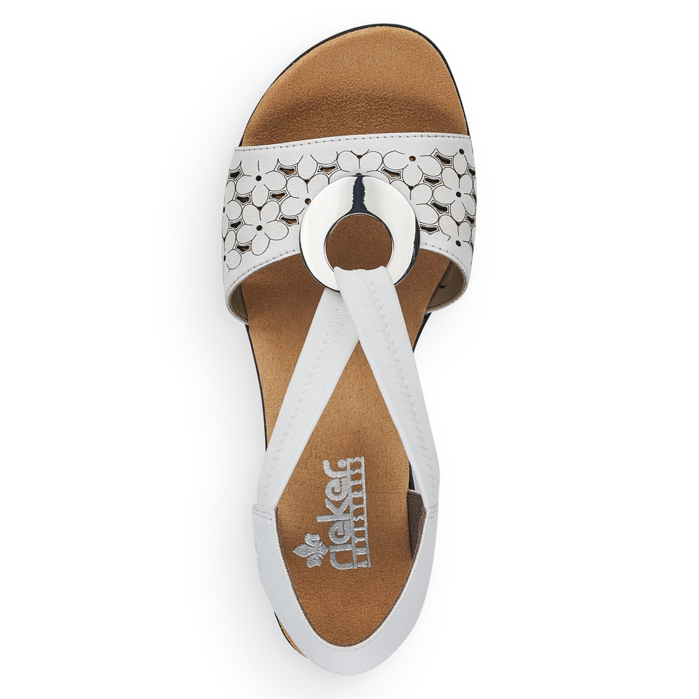 detail Dámské sandály Rieker 64677-80 bílá