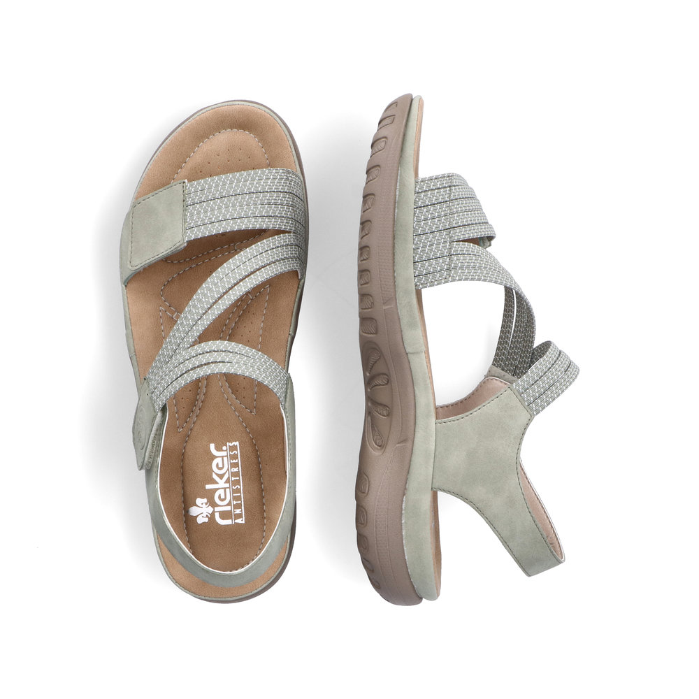 detail Dámské sandály Rieker 64870-52 zelená