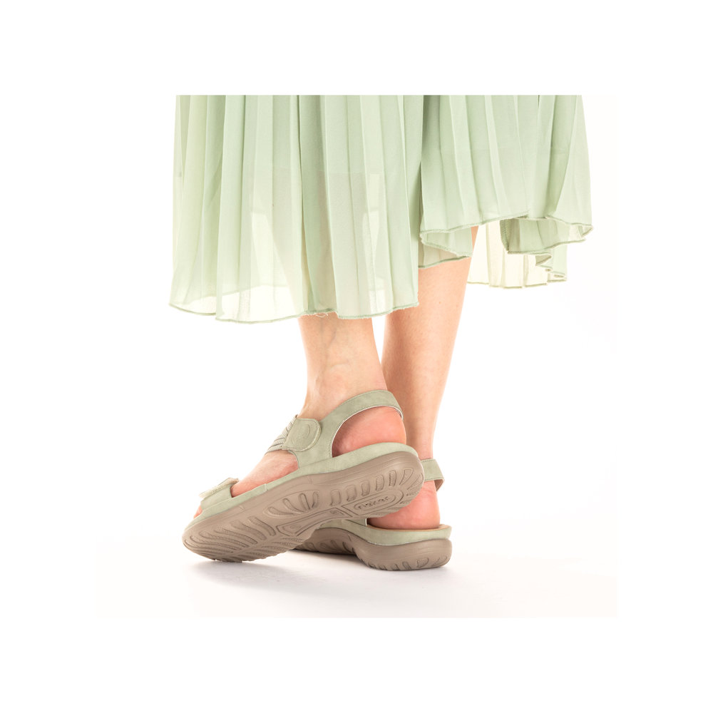 detail Dámské sandály Rieker 64870-52 zelená