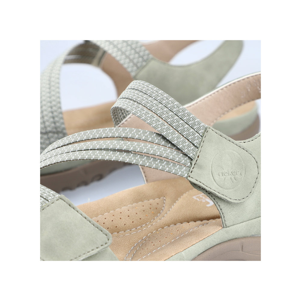 detail Dámské sandály Rieker 64870-52 zelená