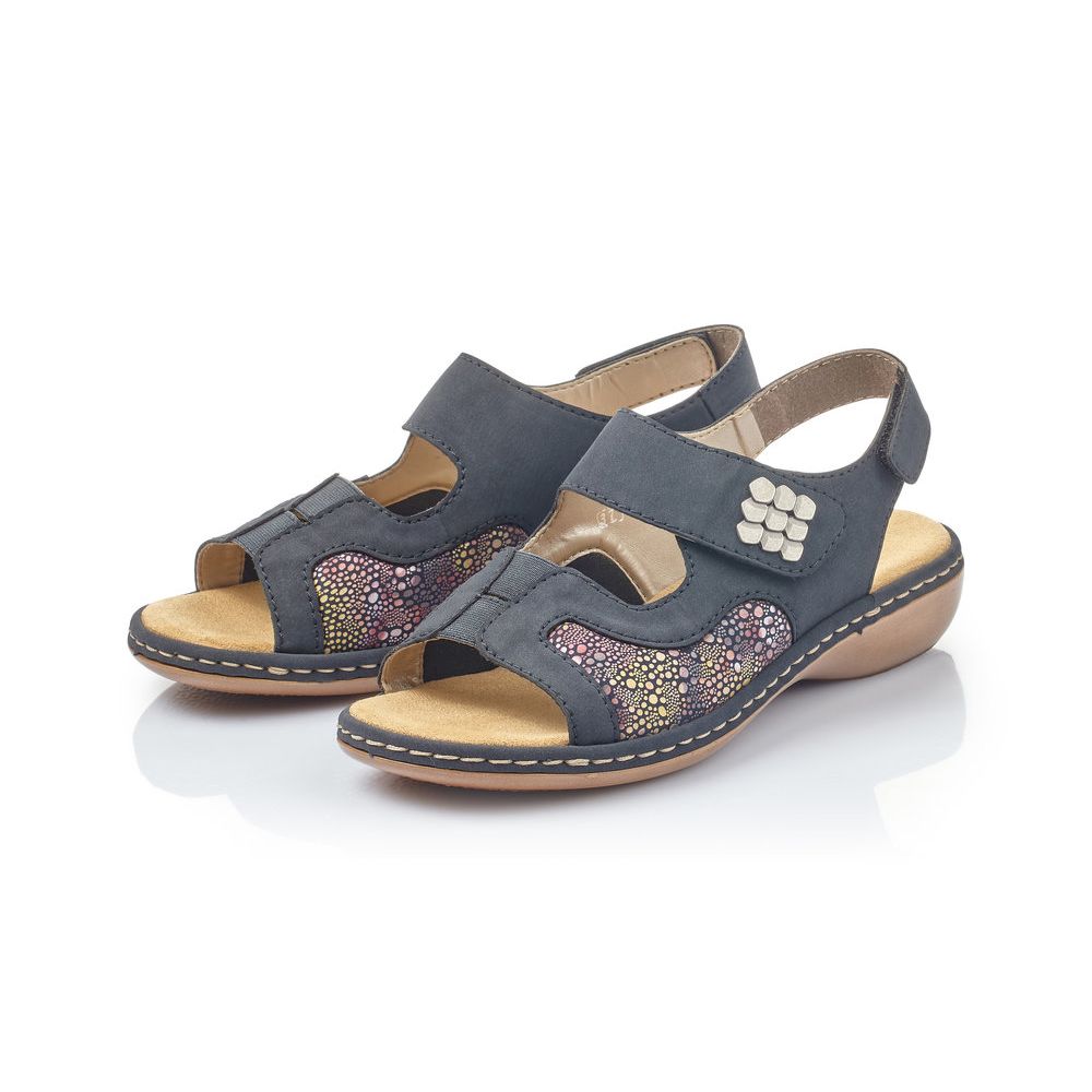 detail Dámské sandály Rieker 65989-14 modrá