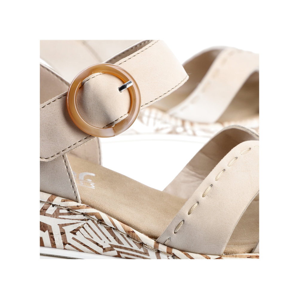 detail Dámské sandály Rieker 67173-60 béžová