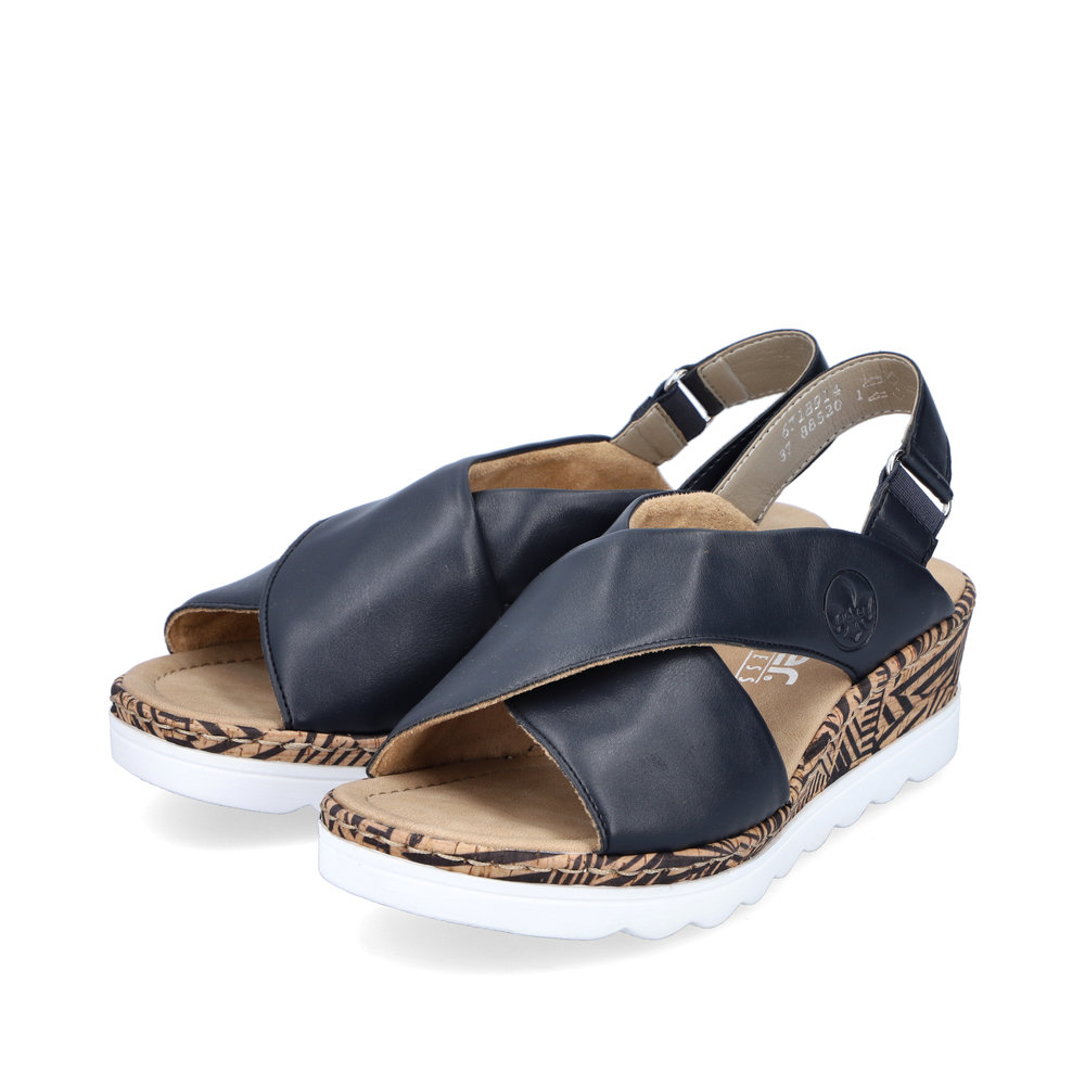 detail Dámské sandály Rieker 67189-14 modrá