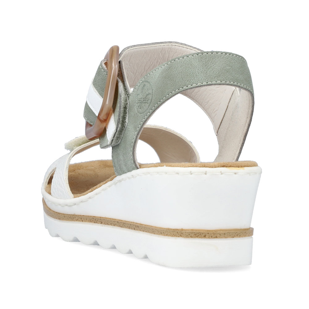 detail Dámské kožené sandály Rieker 67476-81 zelená