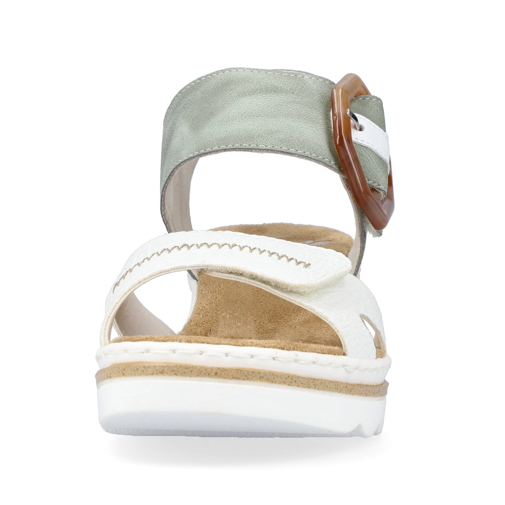 detail Dámské kožené sandály Rieker 67476-81 zelená