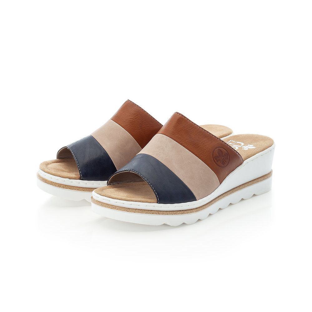 detail Dámské pantofle Rieker 67492-14 modrá