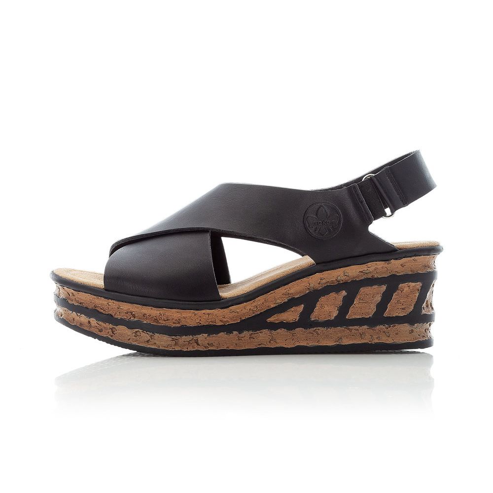 detail Dámské sandály Rieker 68189-00 černá
