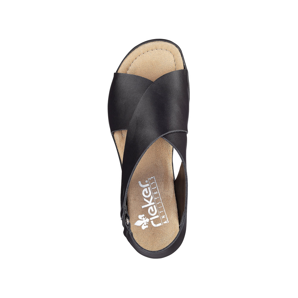 detail Dámské sandály Rieker 68189-00 černá