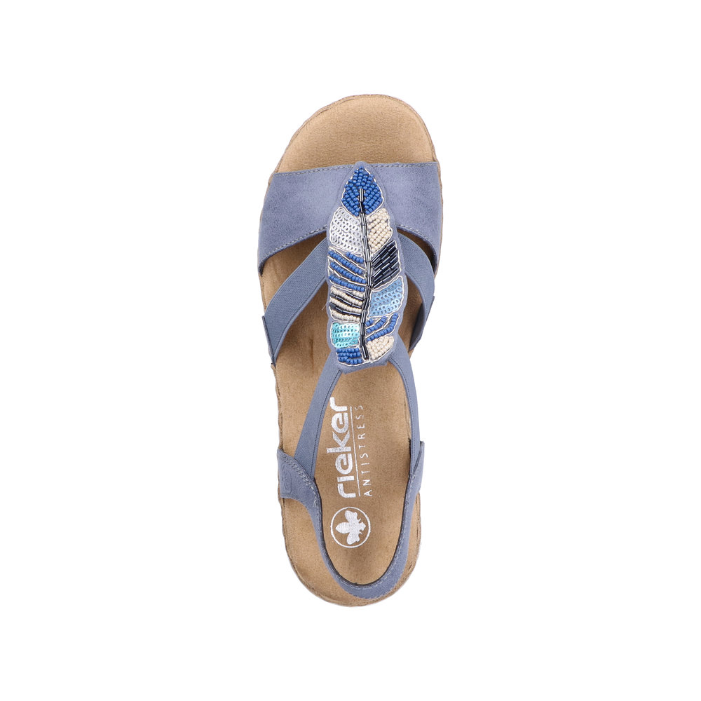 detail Dámské sandály Rieker V0207-12 modrá