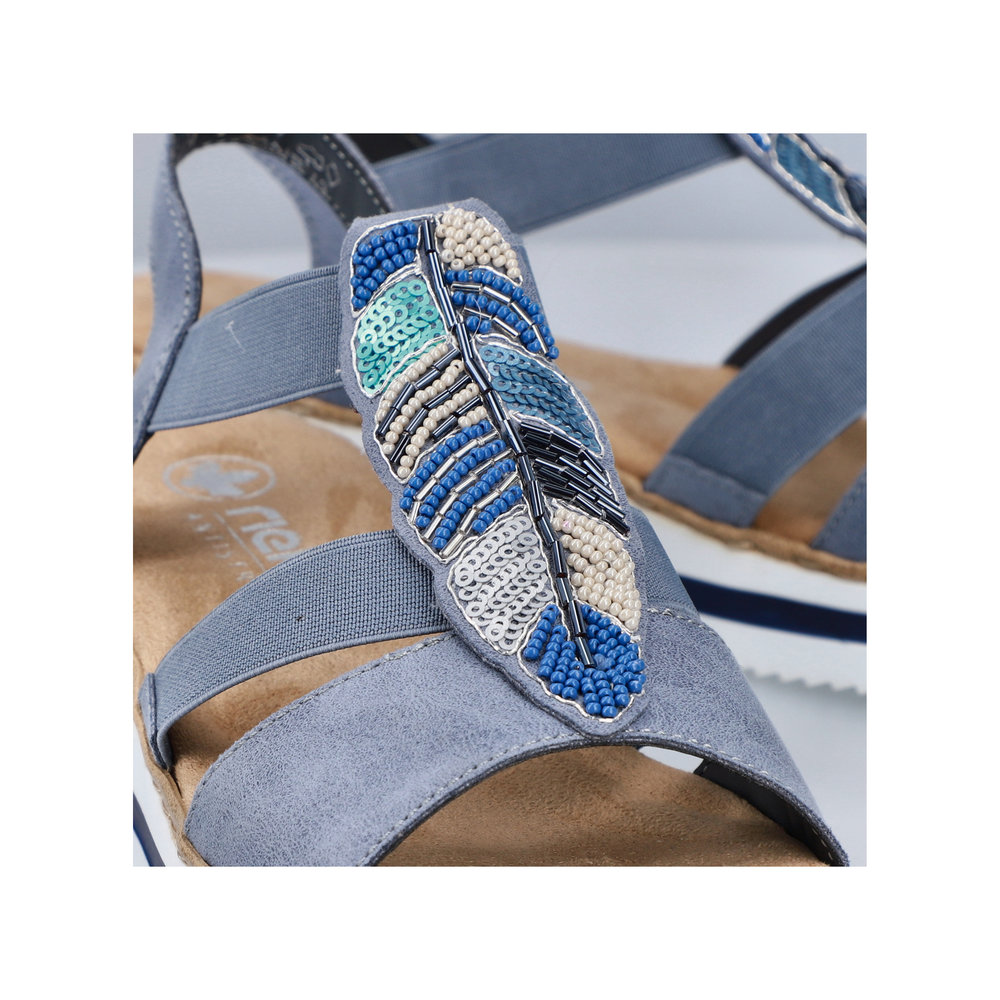 detail Dámské sandály Rieker V0207-12 modrá