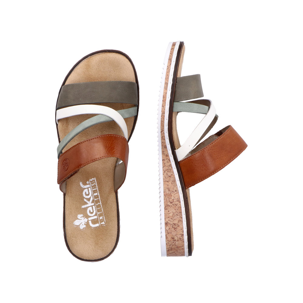 detail Dámské pantofle Rieker V3652-91 zelená