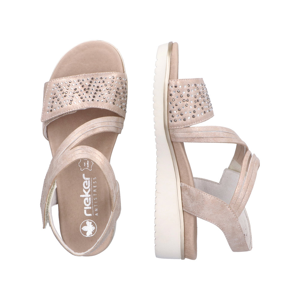 detail Dámské sandály Rieker V3764-90 růžová