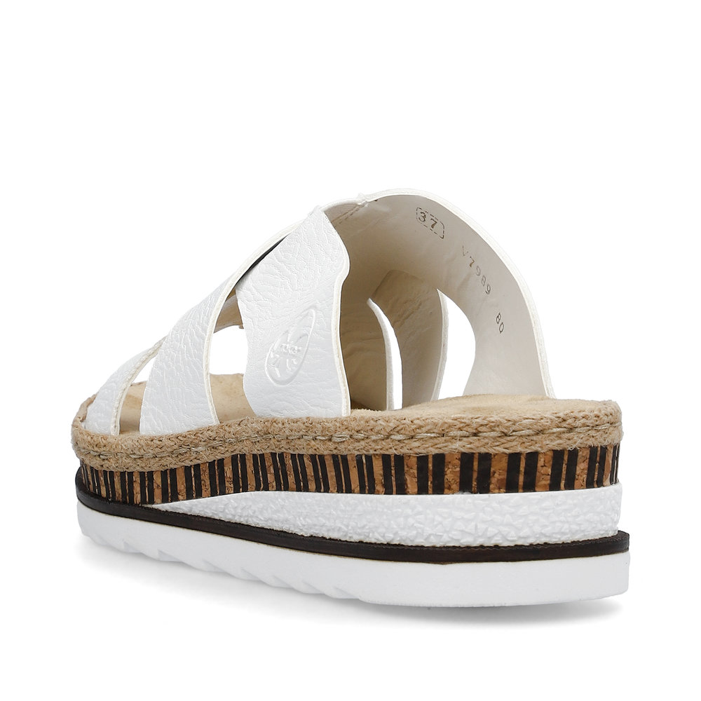 detail Dámské pantofle Rieker V7989-80 bílá