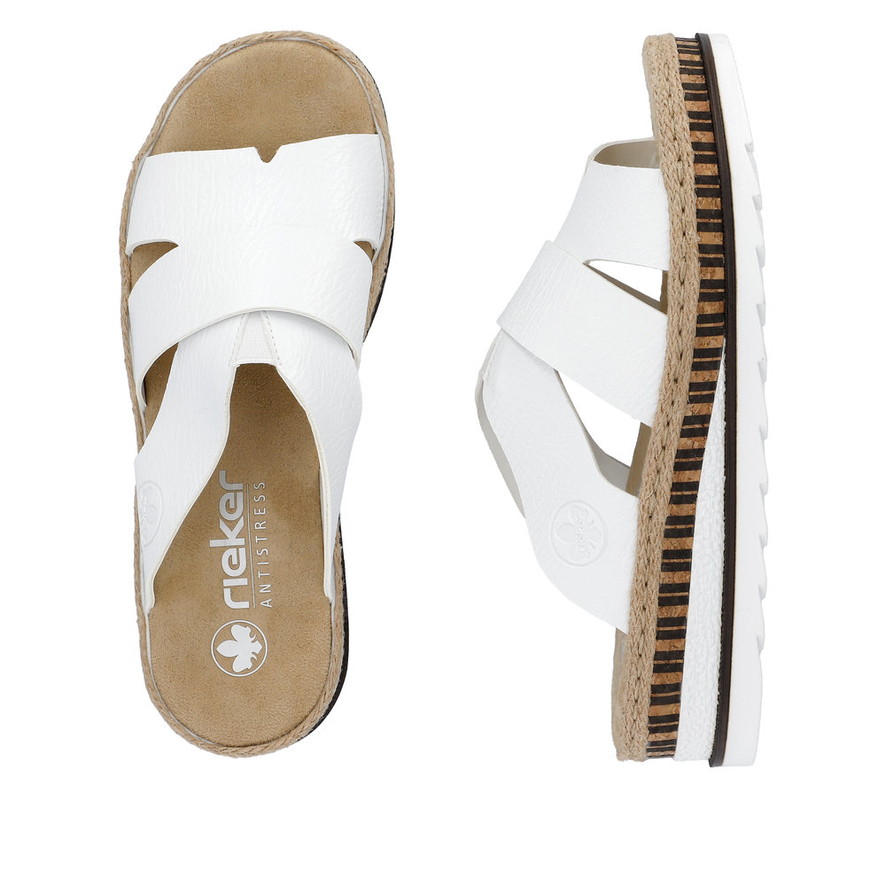 detail Dámské pantofle Rieker V7989-80 bílá