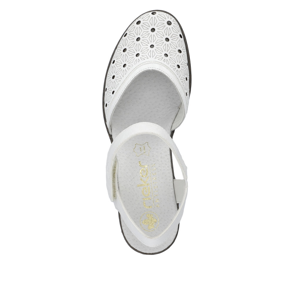 detail Dámské sandály Rieker 40991-80 bílá