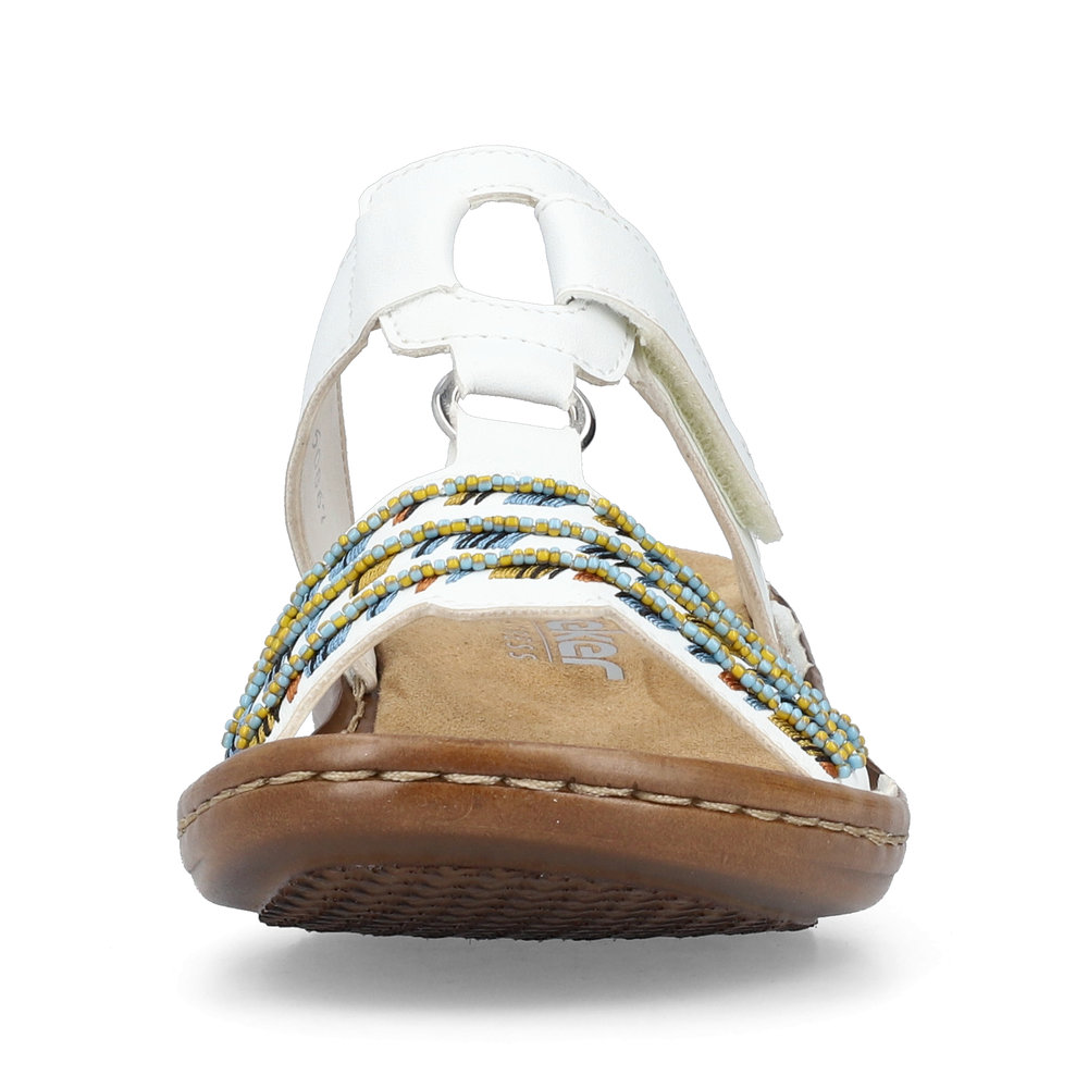 detail Dámské pantofle Rieker 60867-80 bílá